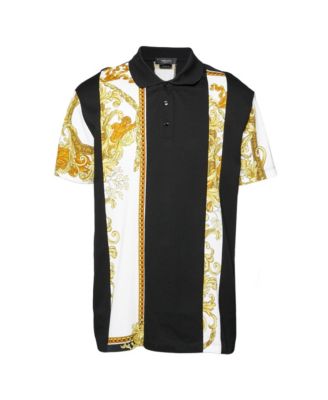 Men's Barocco Print Pique Polo T-Shirt