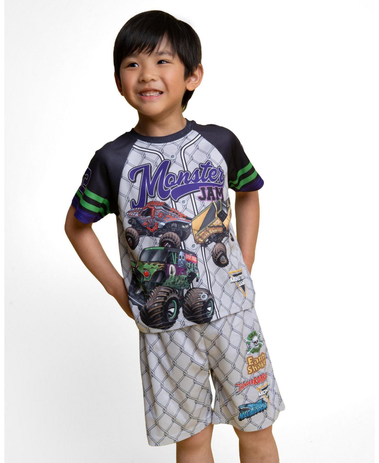 Little Boys 5-12 Athletic 2-Piece Baseball Jersey and Shorts Set