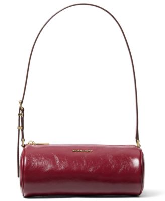 Gold-Tone Hardware Zipper Shoulder Handbag