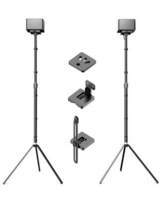 Height-Adjustable Speaker Stands Pair, 24.4" To 36.6"