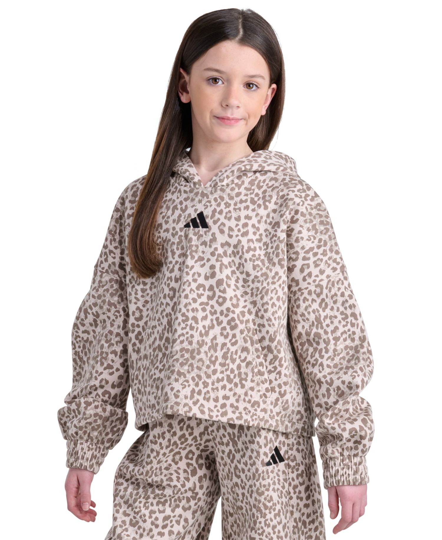 Girls' 8-16 Long-Sleeve Heather Drop Shoulder Sweatshirt
