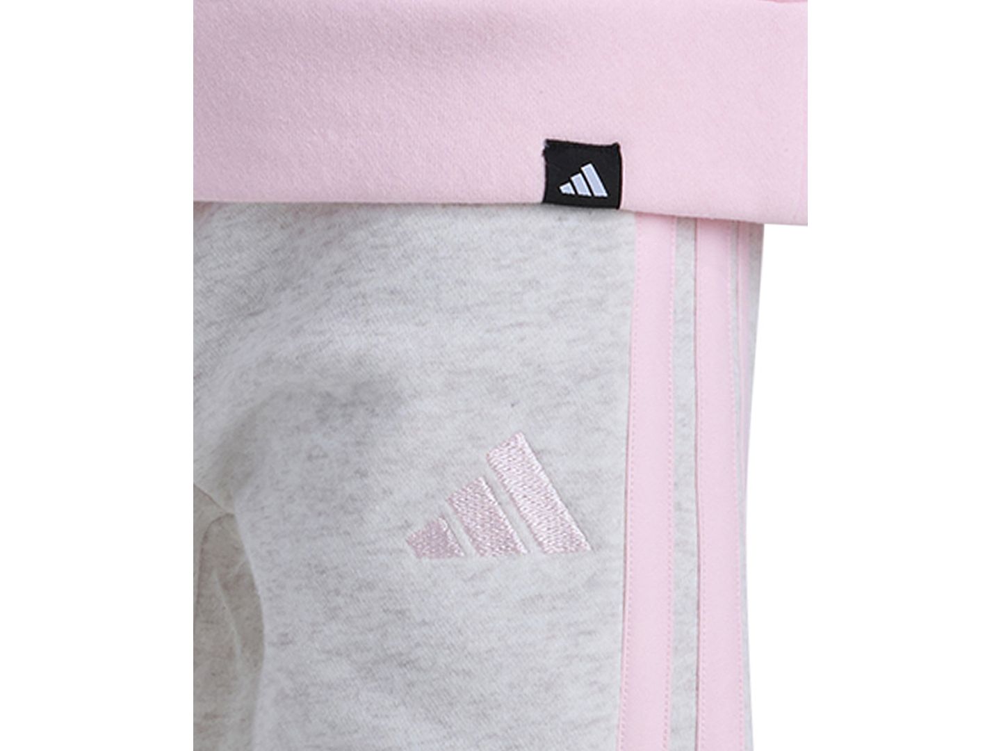 Детский комплект adidas для девочек: худи и джоггеры, 2T-6X, 2 предмета, цвет: Розовый — фото 4