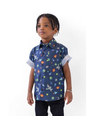 Toy Story Toddler Boy's (2T-5T) Short Sleeve Button-Down Shirt