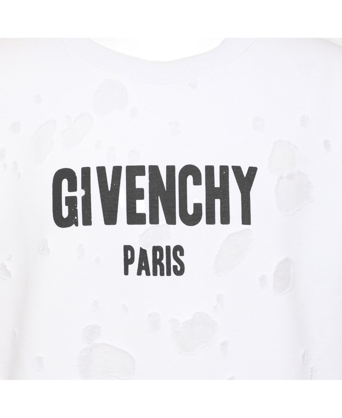 Pre-Owned Givenchy Men's Jersey Distressed Logo Sweater