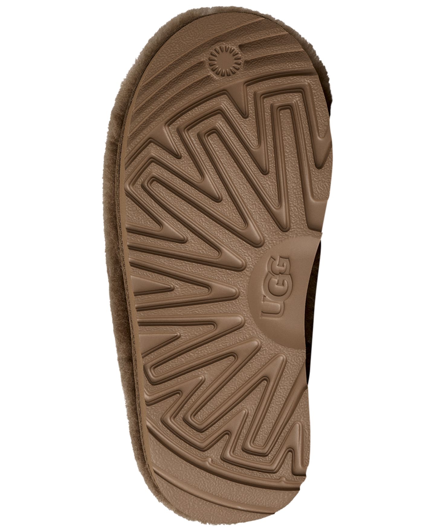 UGG® Детские домашние тапочки UGG Classic Fluffed без застёжки, цвет: Светлый бронзовый — фото 4