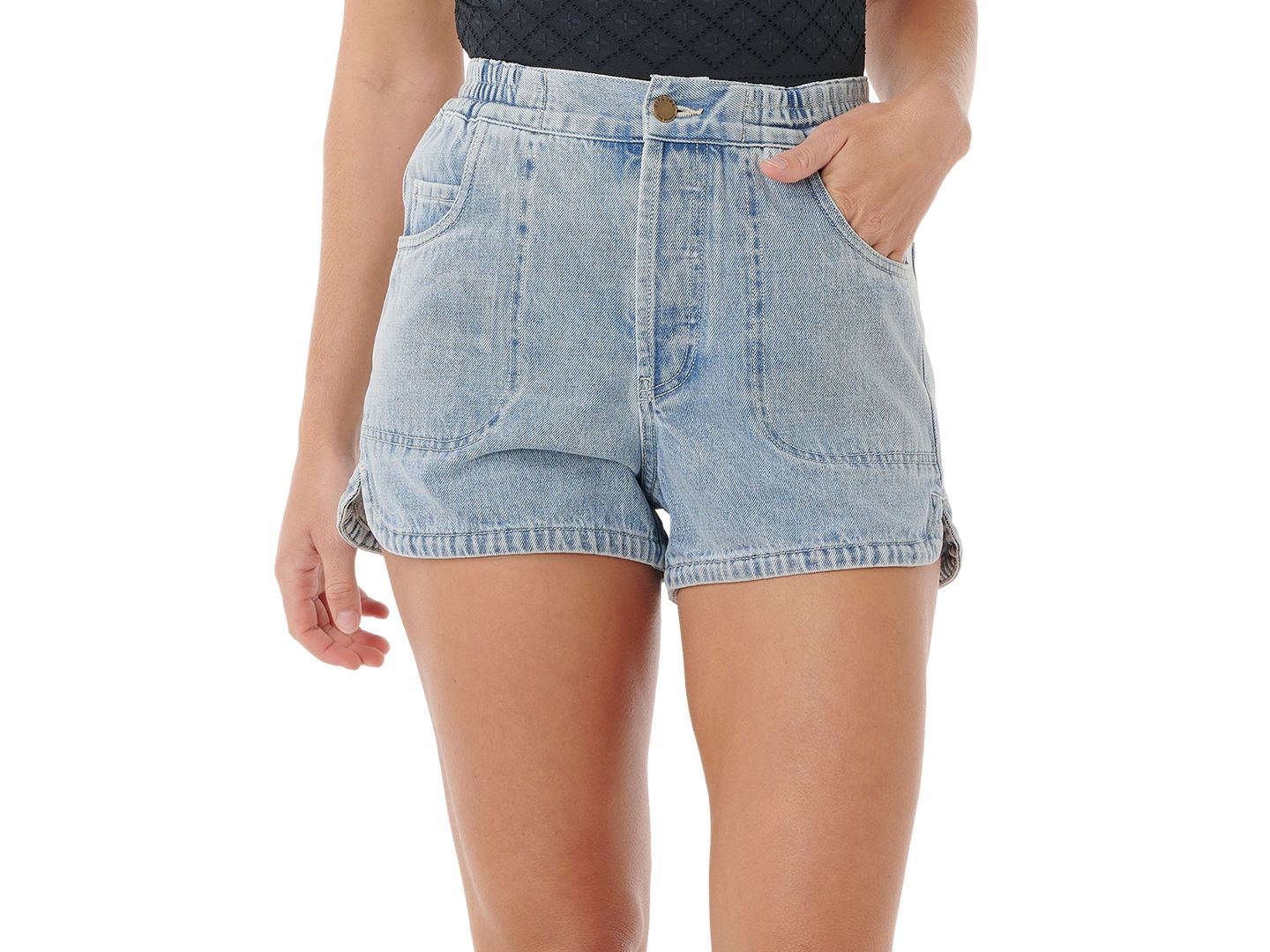 Женские шорты Rip Curl Pacific Rider Denim Shorts, цвет: Винтажный синий — фото 1