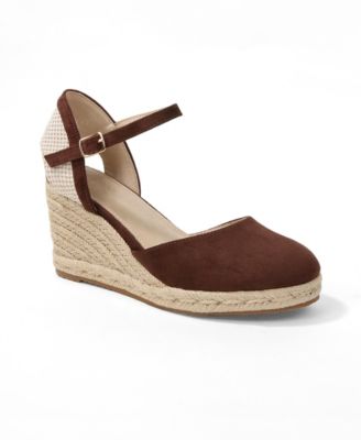 Women's Marlene Jute-Wrapped Closed Toe Espadrille Wedges