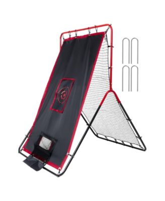 Baseball And Softball Rebounder Net 3x4.5 ft 2-in-1 Switch Hitter Pitch