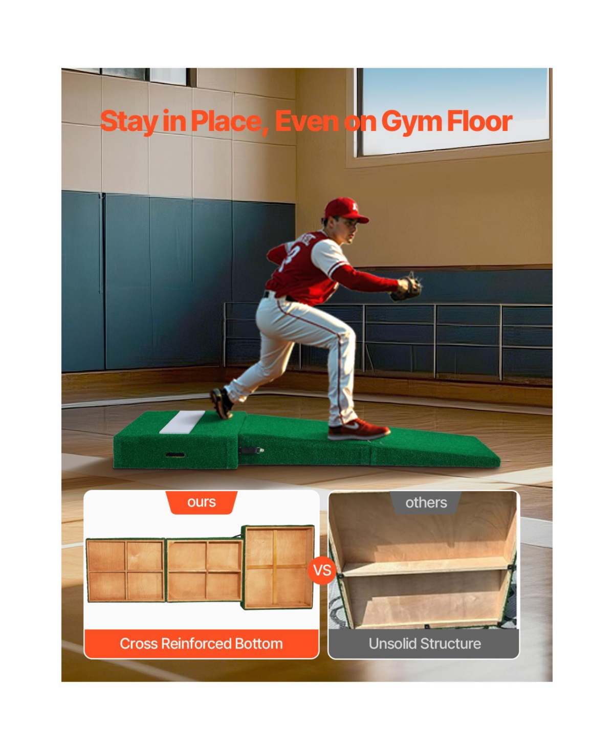 Vevor in Pitching Mound Portable Pitcher Mound Baseball Softball Outdoor Training