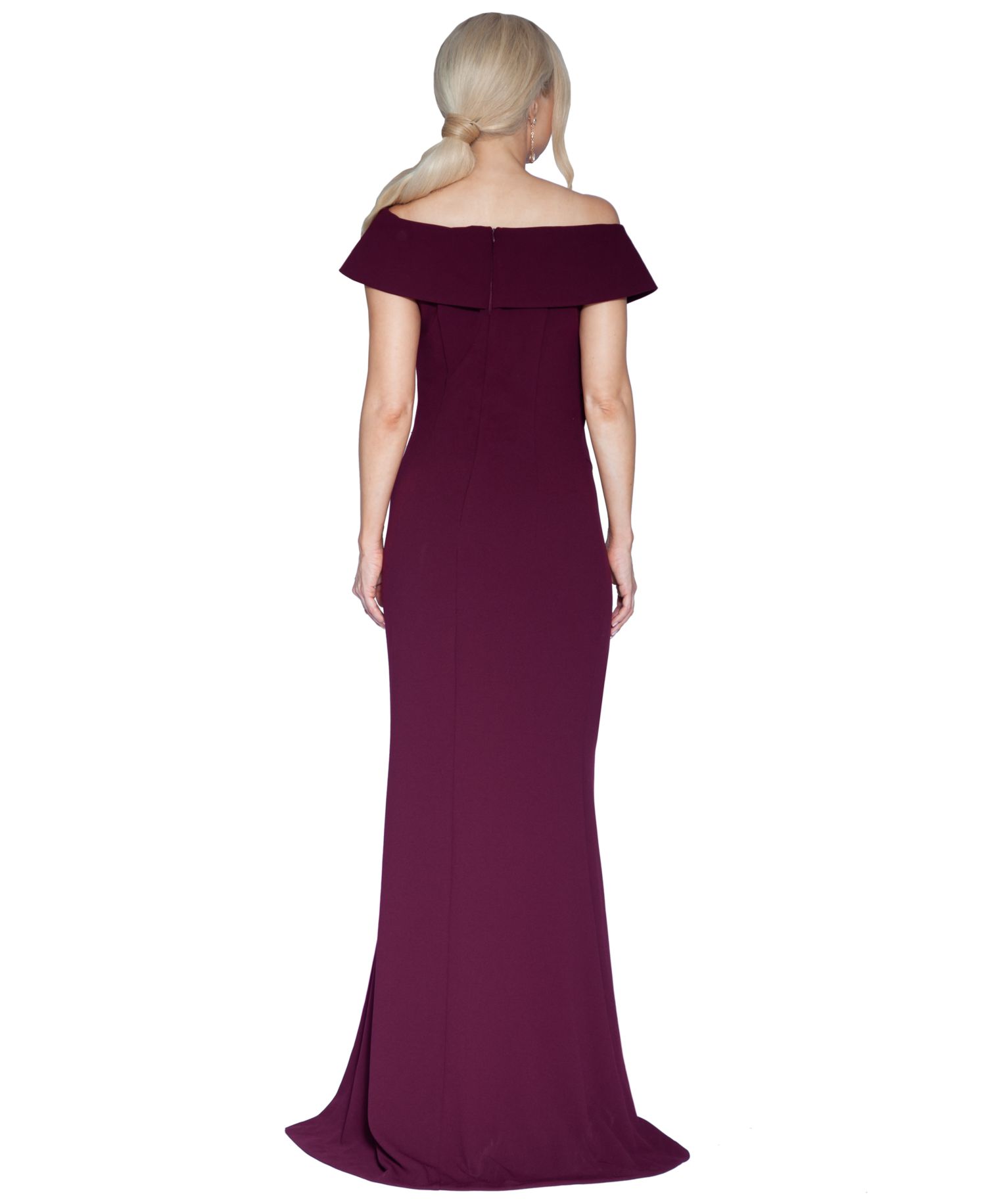 Women's Off-The-Shoulder Slit Gown