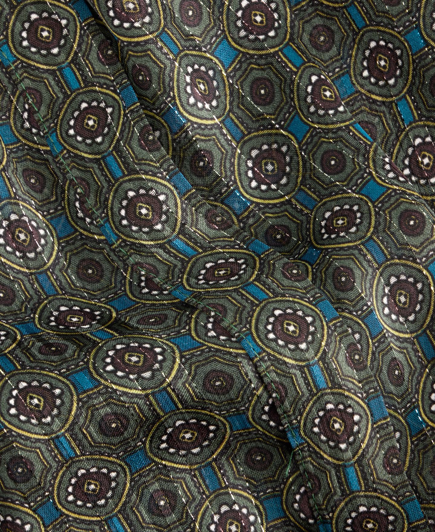 Женская блузка I.N.C. International Concepts Petite Long-Sleeve Woven Geometric-Print, цвет: Зелёный — фото 2