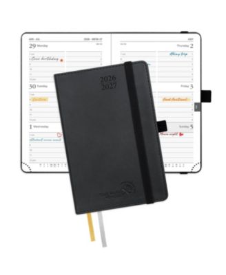Pocket Planner 2026-2027 Academic Weekly Hourly Leather Cover