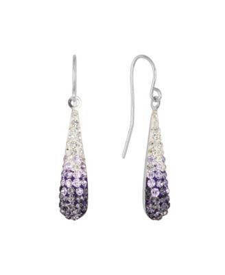 Crystal Pave Gradation Teardrop Drop Earrings