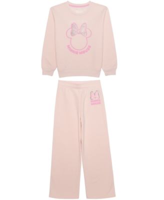 Girls' 4-16 Minnie Mouse Long-Sleeve Sweatshirt and Pants, 2-Piece Set