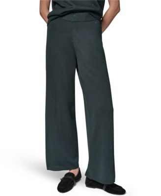 Women's Sequin Wide-Leg Pull-On Pants