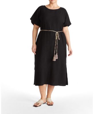 Plus Size Luxe Cotton Gauze Beach Dress