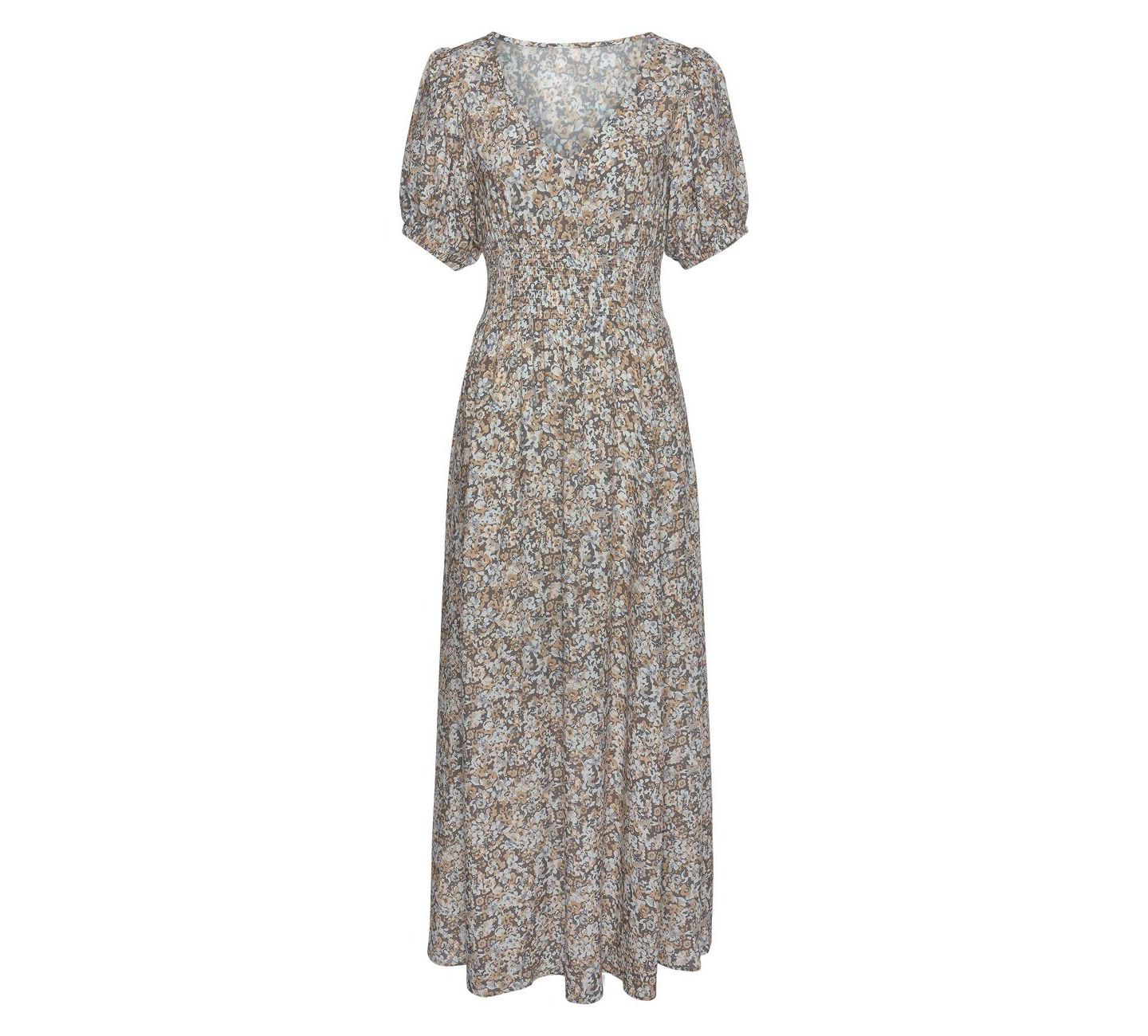 Женское платье Lascana Viscose Floral Print V-Neck Smocked-Waist Maxi — фото 5