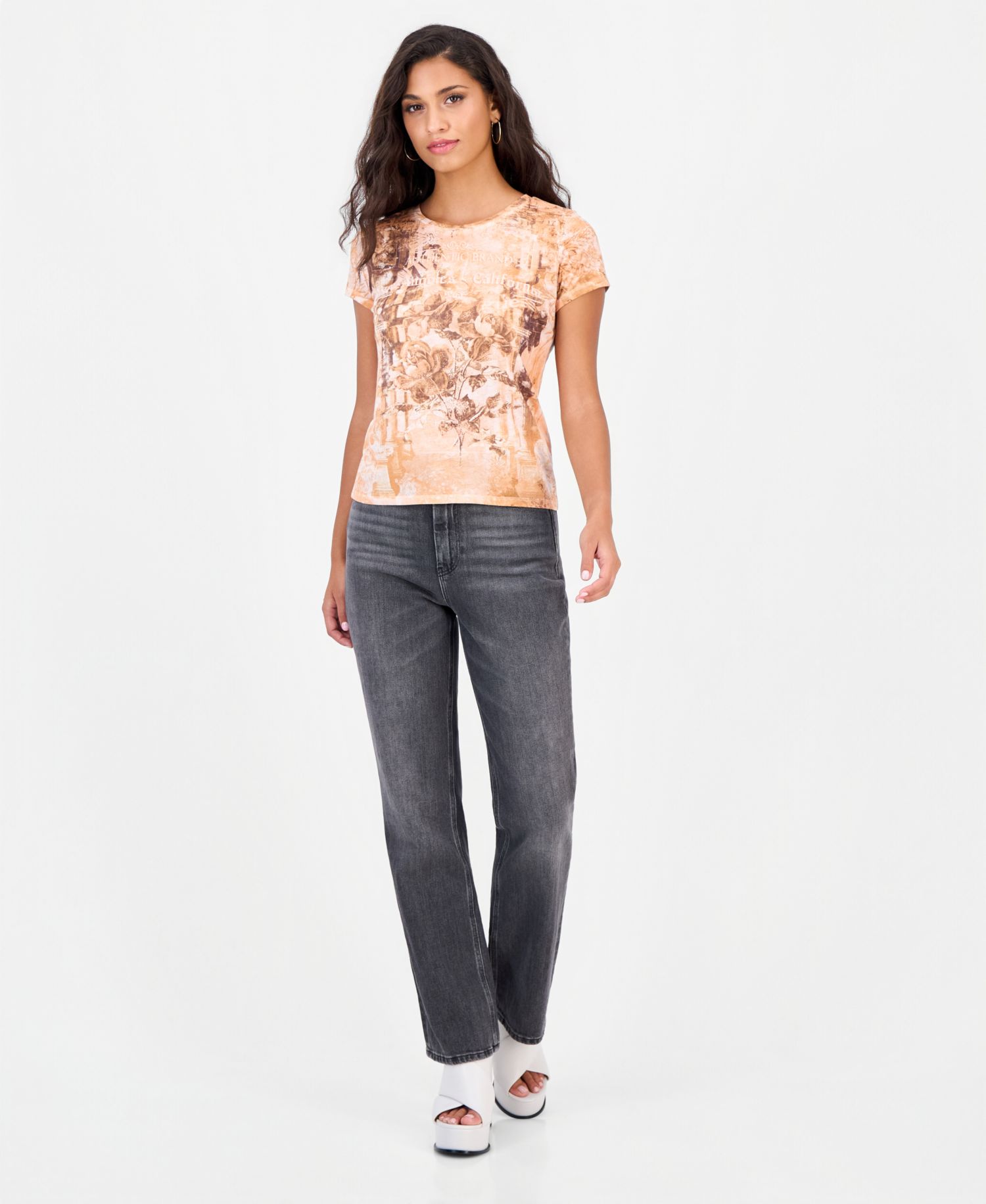 Women's Rose Pillars R4 Retro Graphic T-Shirt