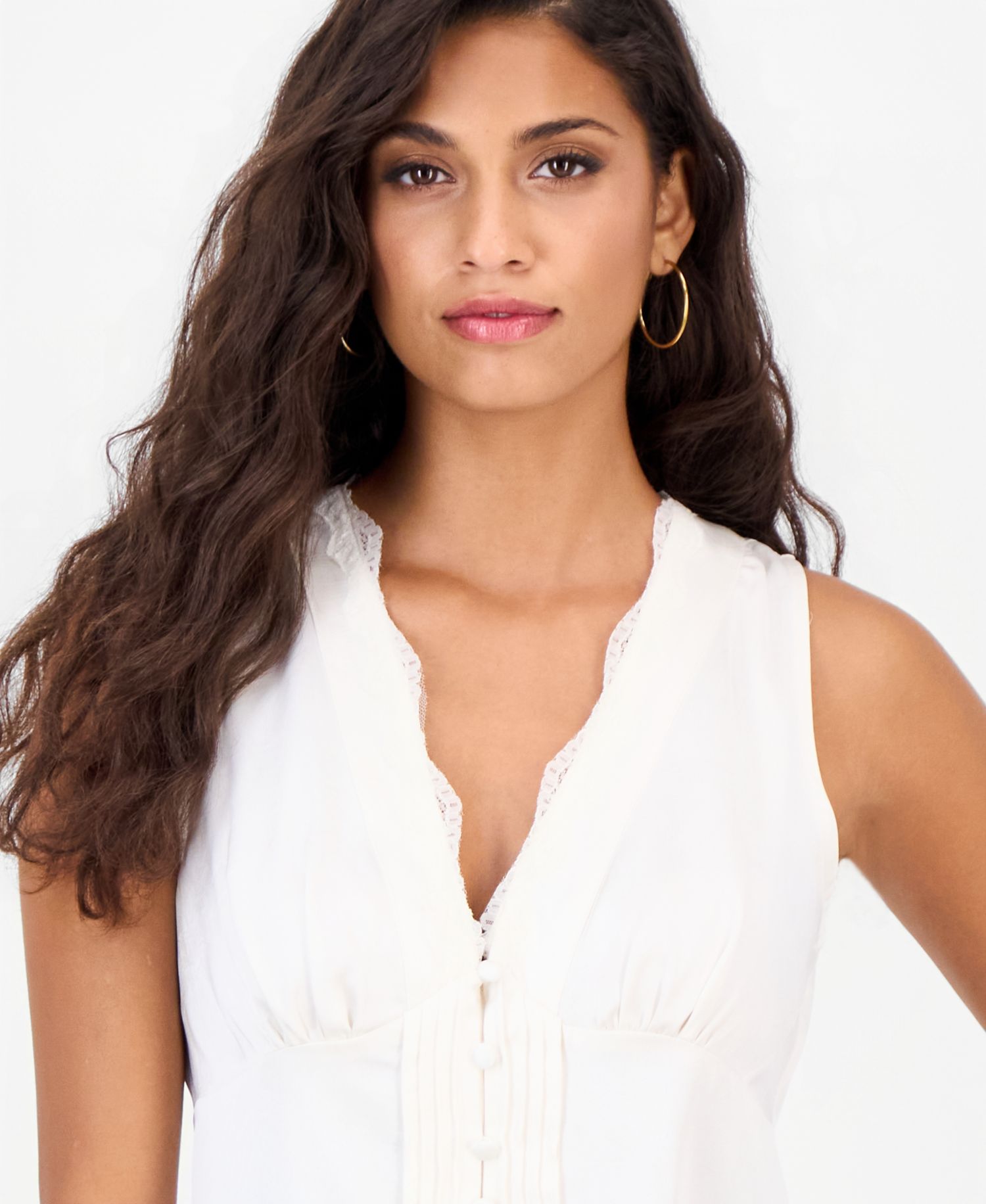 Women's Michela Sleeveless Lace V-Neck Corset Top