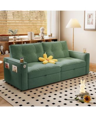 2-in-1 Multi-Functional Sofa Bed,Made of Modern Corduroy Fabric,Suitable for Living Rooms,Bedrooms,Apartments and Small spaces