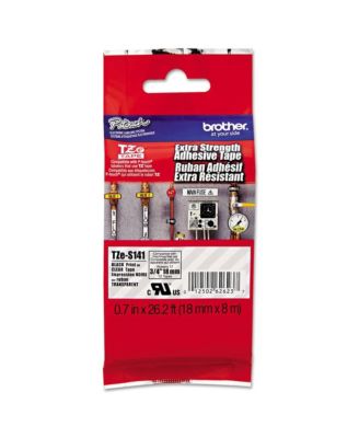 TZES141 Extra-Strength Laminated Label Tape, 0.7" x 26.2 ft.