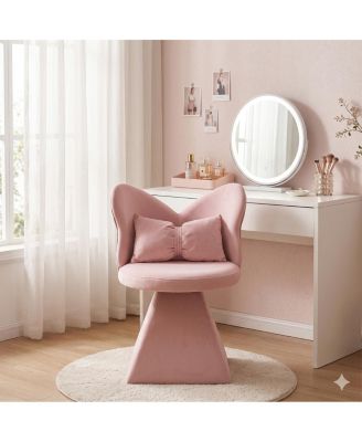  Butterfly Back Swivel Vanity Chair