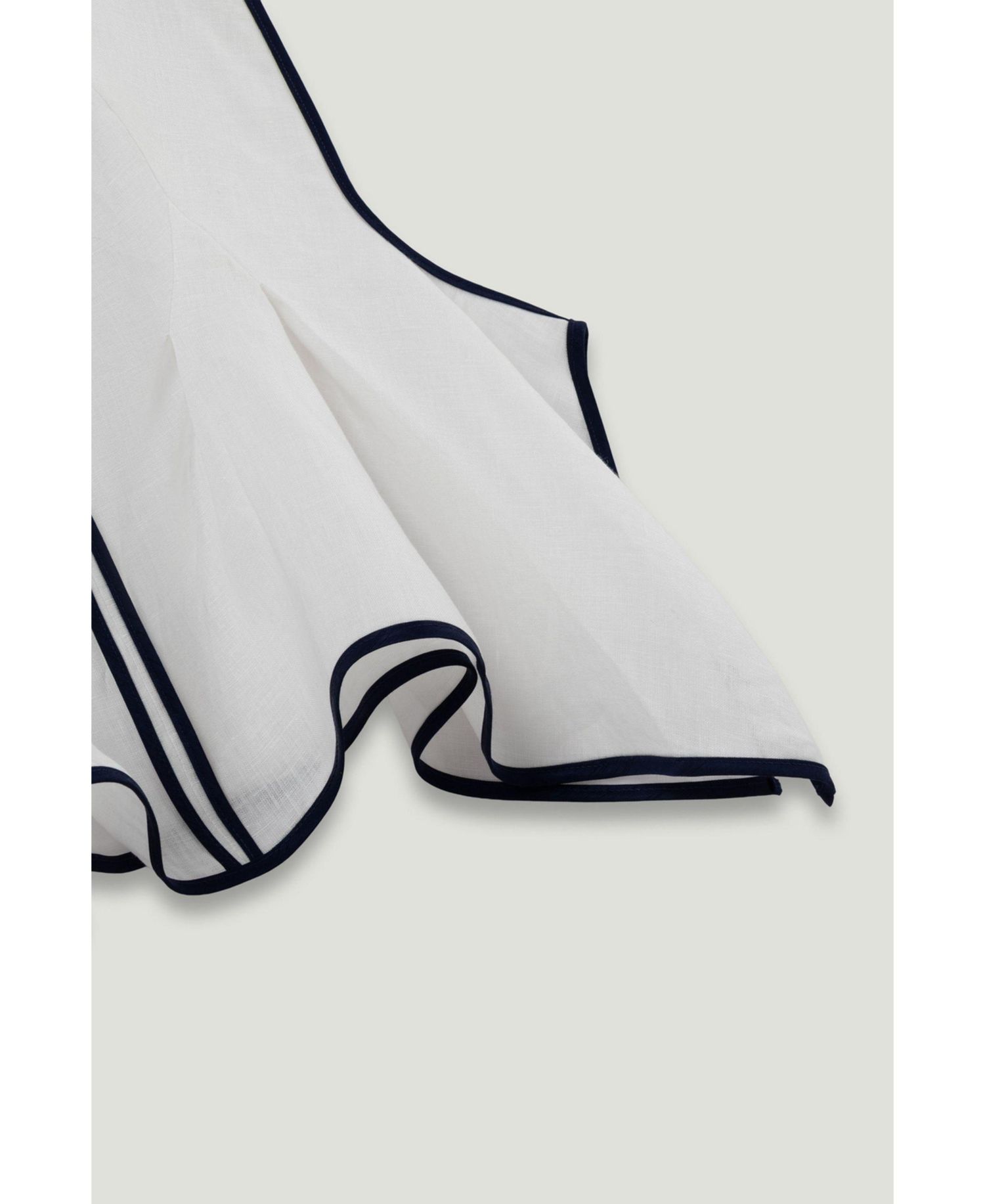 Women's Contrast Trim Peplum Top