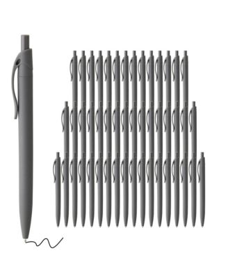 50 Pack Bulk Retractable Ballpoint Pens Soft Touch Smooth Writing Medium Point Cost Effective Wholesale