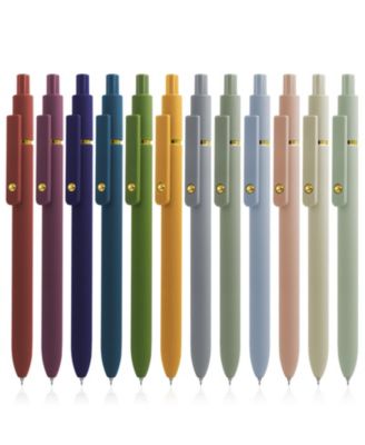 10 Pack 0.5mm Fine Point  Ink Gel Pens Soft Grip Smooth Writing Journaling Note Taking Office School Supplies Gifts