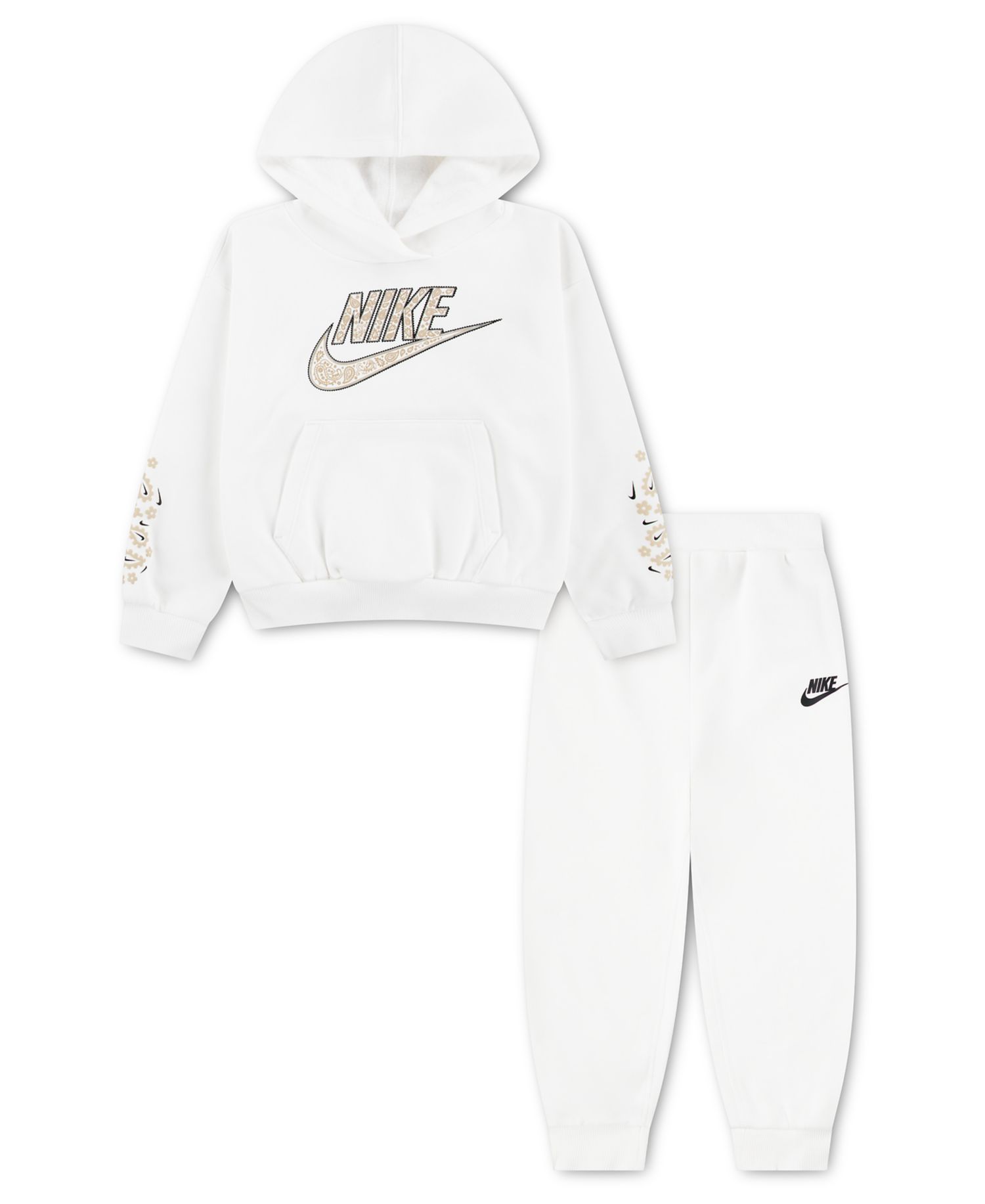 Girls' 2T-6X Retro Remix Long-Sleeve Hoddie and Joggers, 2-Piece Set