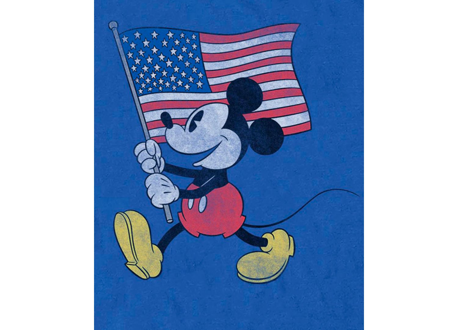 Men's Mickey Flag March Graphic T-Shirt