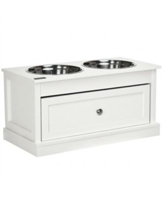 Large Elevated Dog Bowls Feeding Station with 11L Storage Drawer