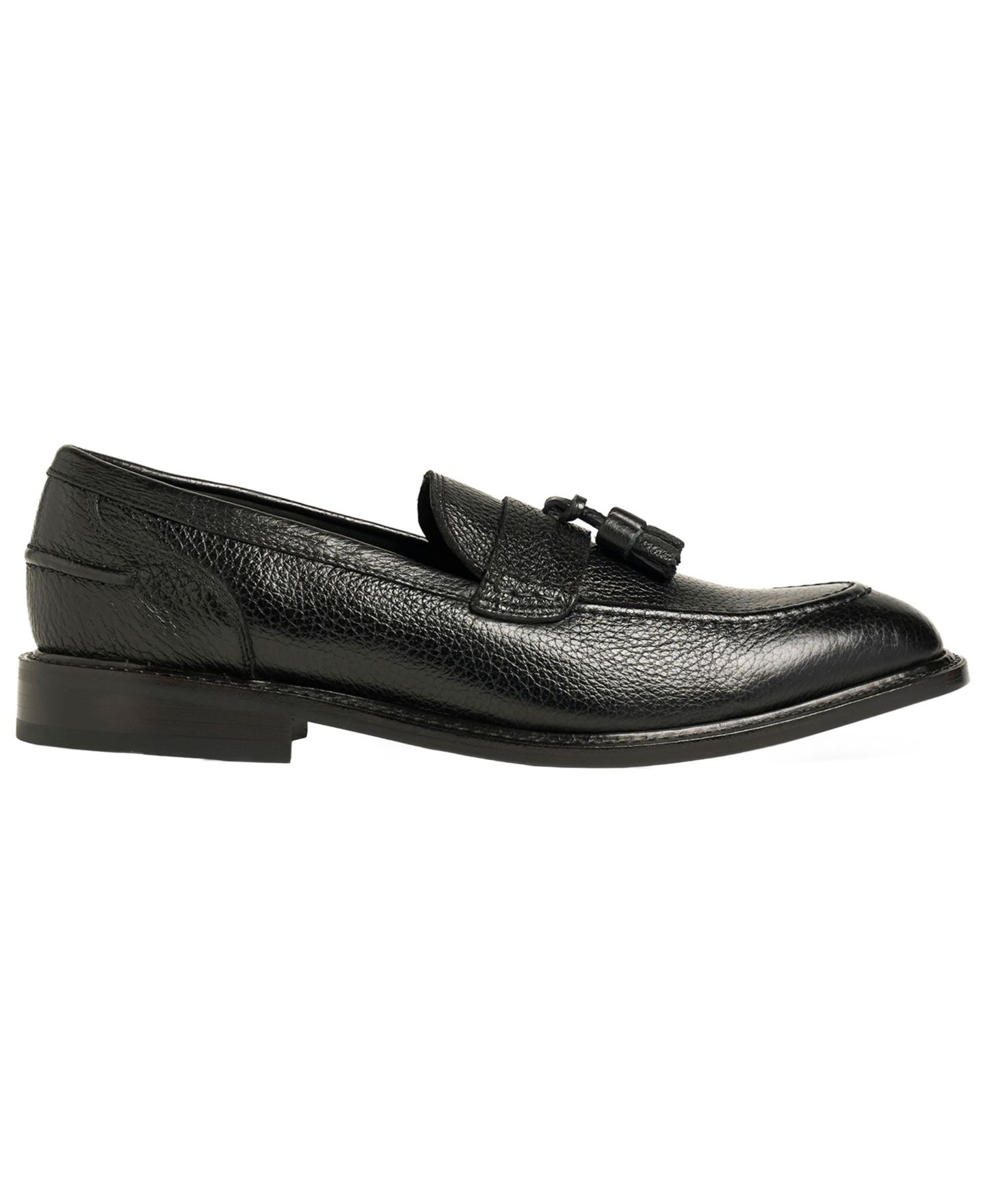 Мужские туфли Anthony Veer Riverton Tassel Dress Loafer, цвет: Обсидиановый чёрный кожаный — фото 2