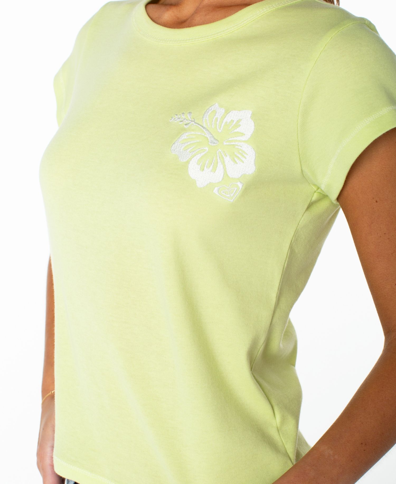 Women's Surf Day Embroidered 90s Baby Fitted T-Shirt
