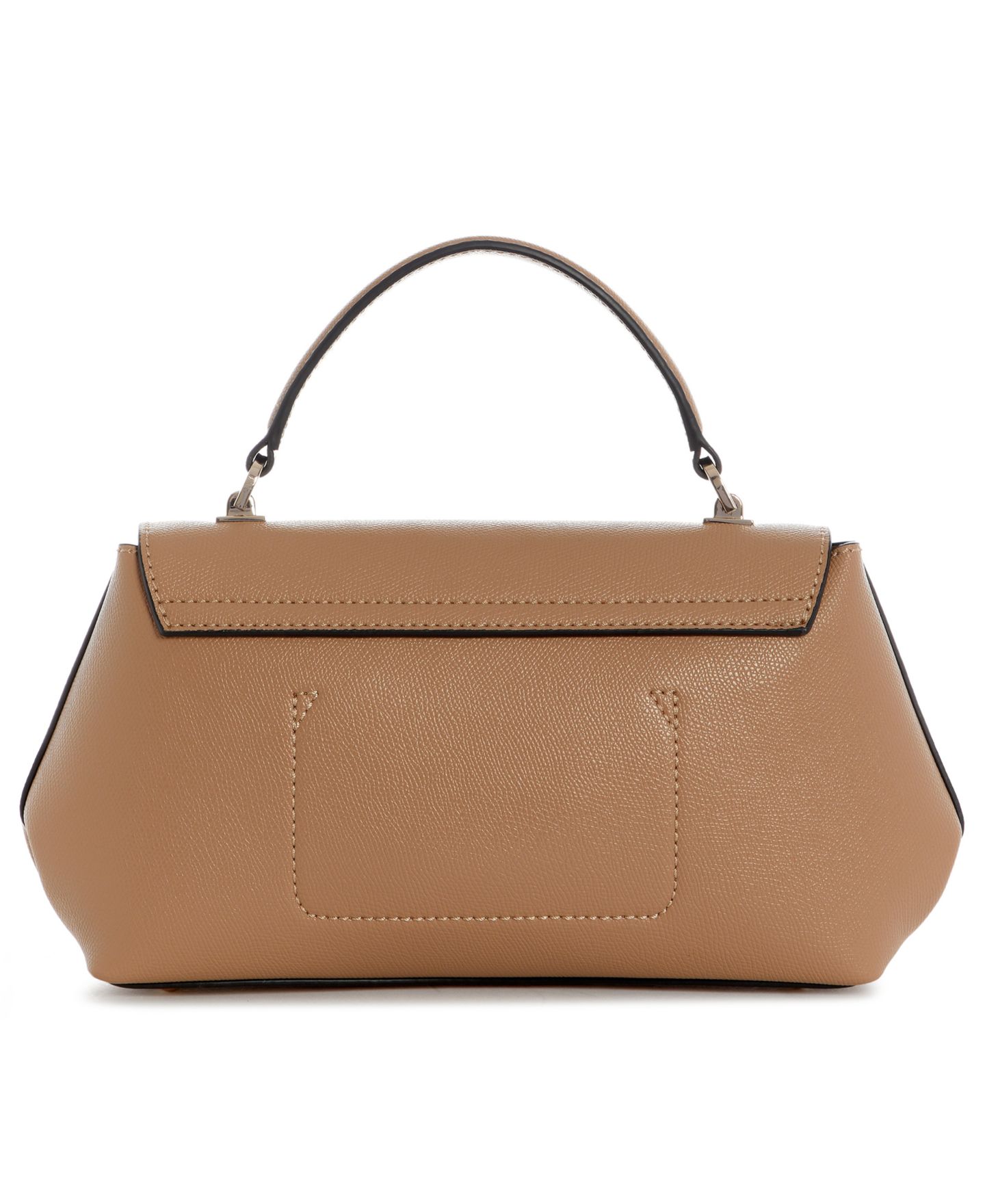 Женская сумка GUESS Amorette Top Handle Medium Flap Satchel Handbag, цвет: Бежевый — фото 2