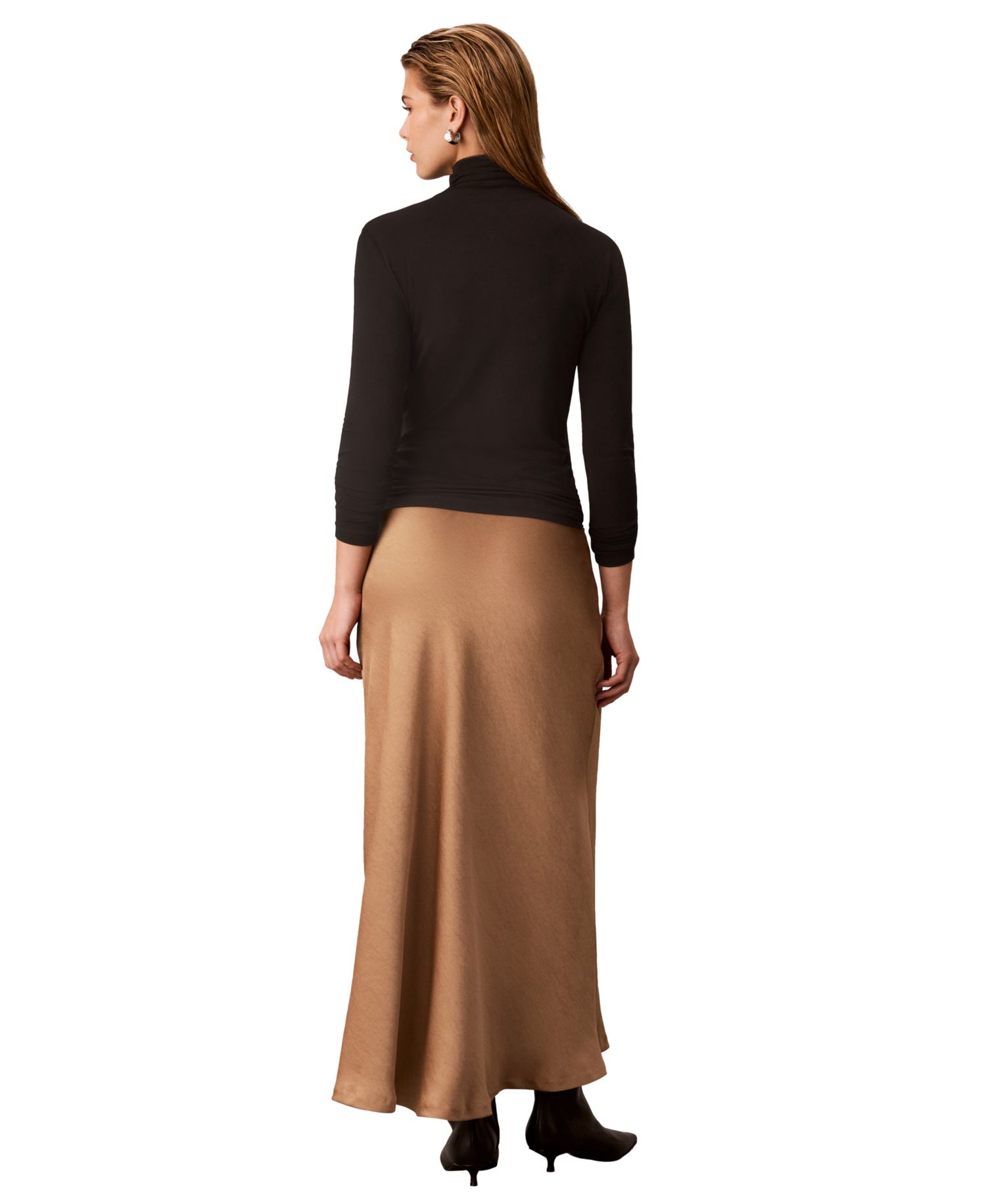 Petite Double Faced Satin Bias-Cut Maxi Skirt