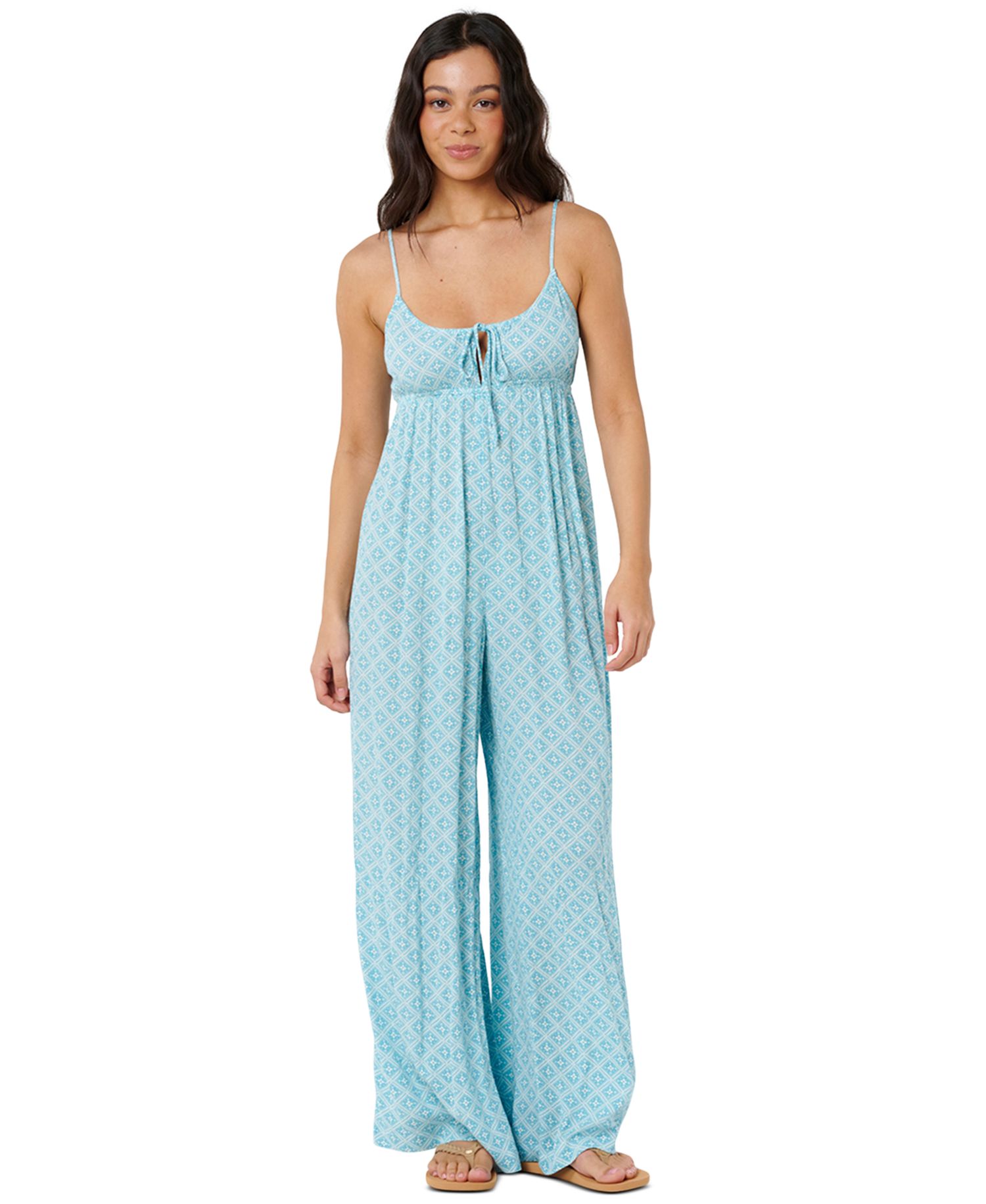 Women's Half Moon Bay Tile Print High Rise Jumpsuit