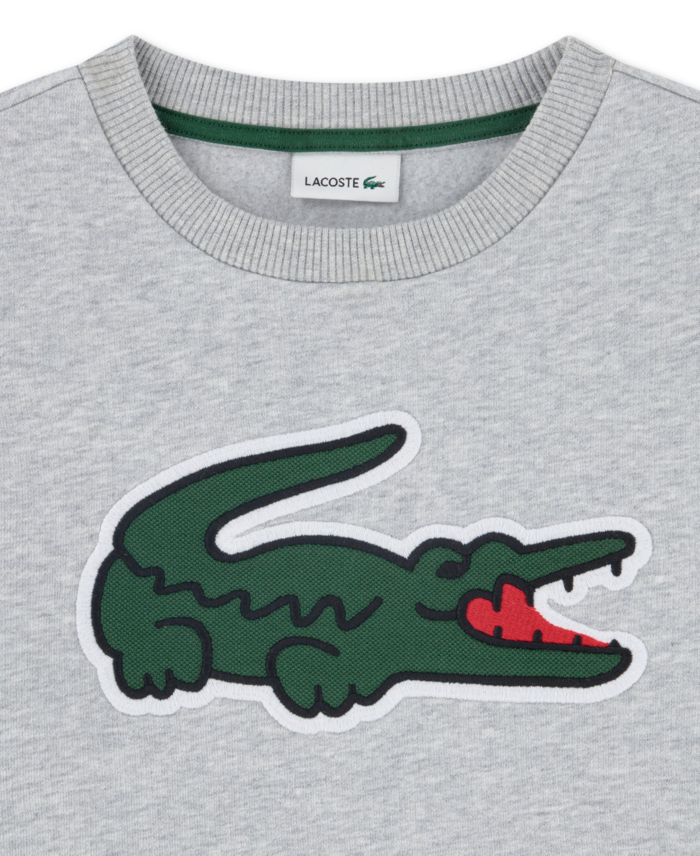 Толстовка Lacoste Long-Sleeve Bold Crocodile для мальчиков, цвет: Меланжевый — фото 3