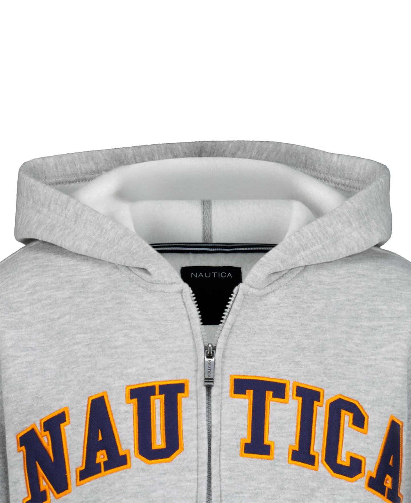 Худи Nautica Logo Applique Full-Zip для мальчиков, цвет: Серый меланжевый — фото 4