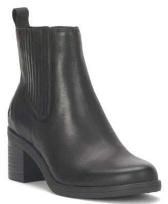 Women's Akela Leather Stacked Heel Platform Booties