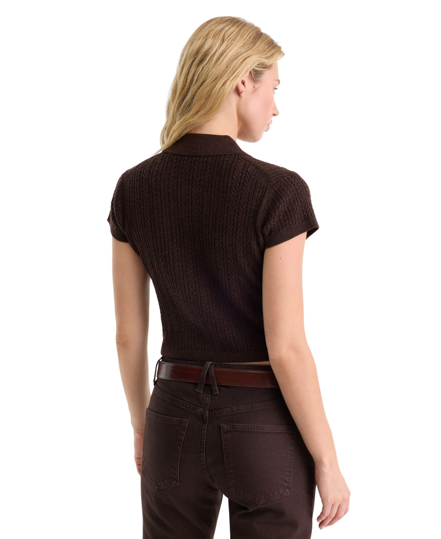 Women's Polo Collar Short-Sleeve Top