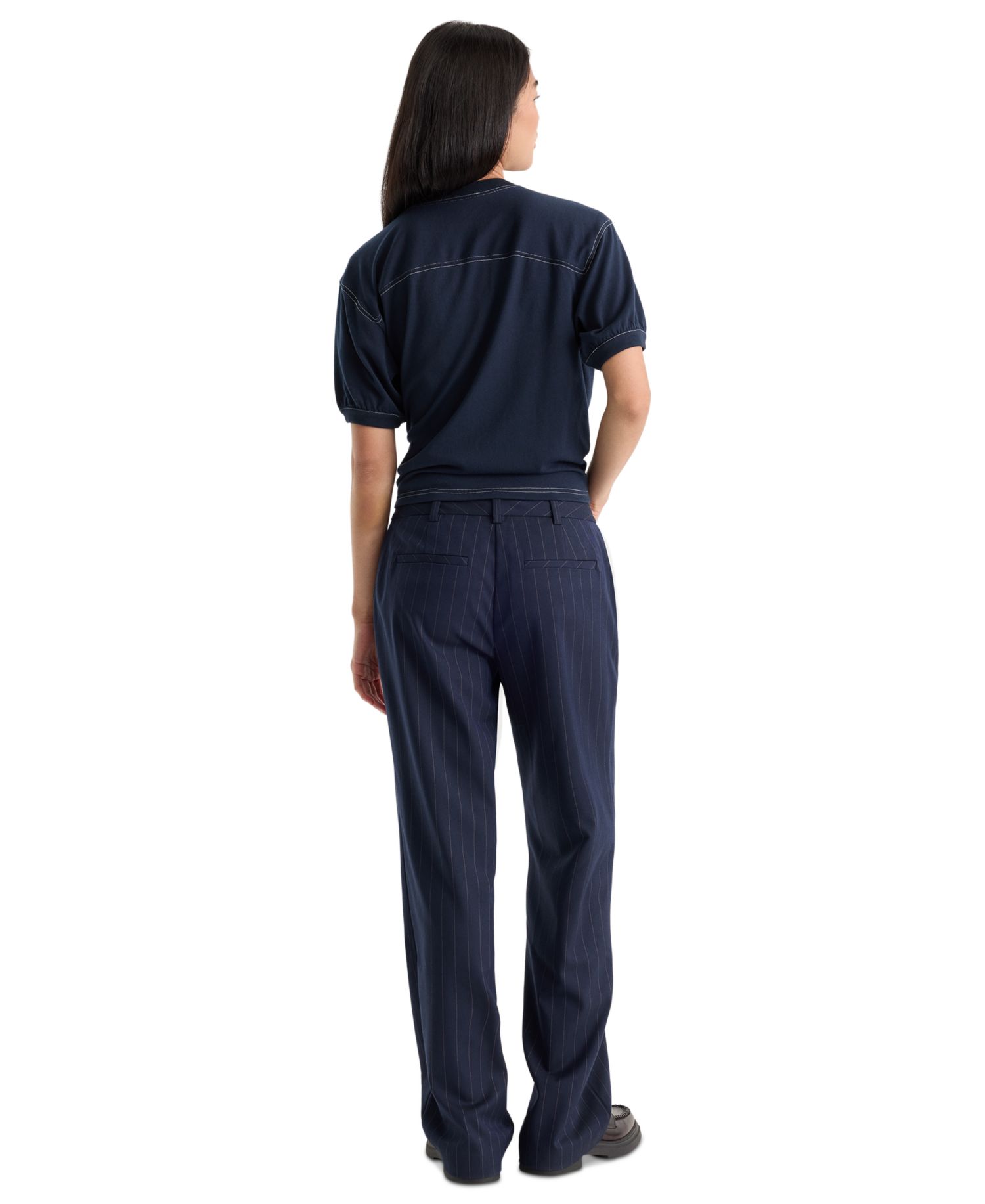 Women's Low-Rise Relaxed Straight-Leg Pants