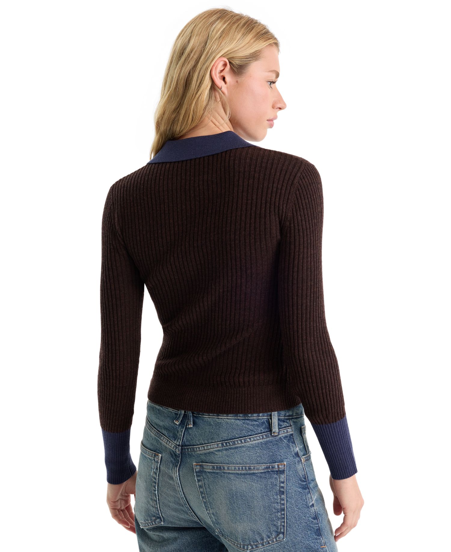 Women's Collared Long-Sleeve Sweater