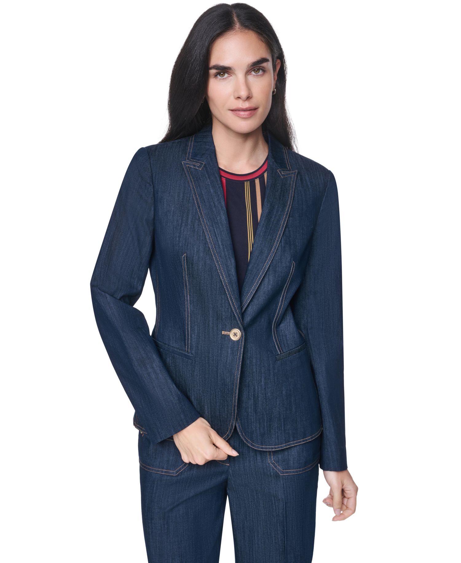 Women's Notch-Collar One-Button Blazer