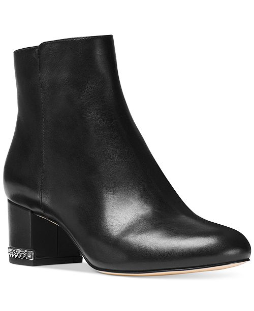 Michael Kors Sabrina Block-Heel Booties - Boots - Shoes - Macy's