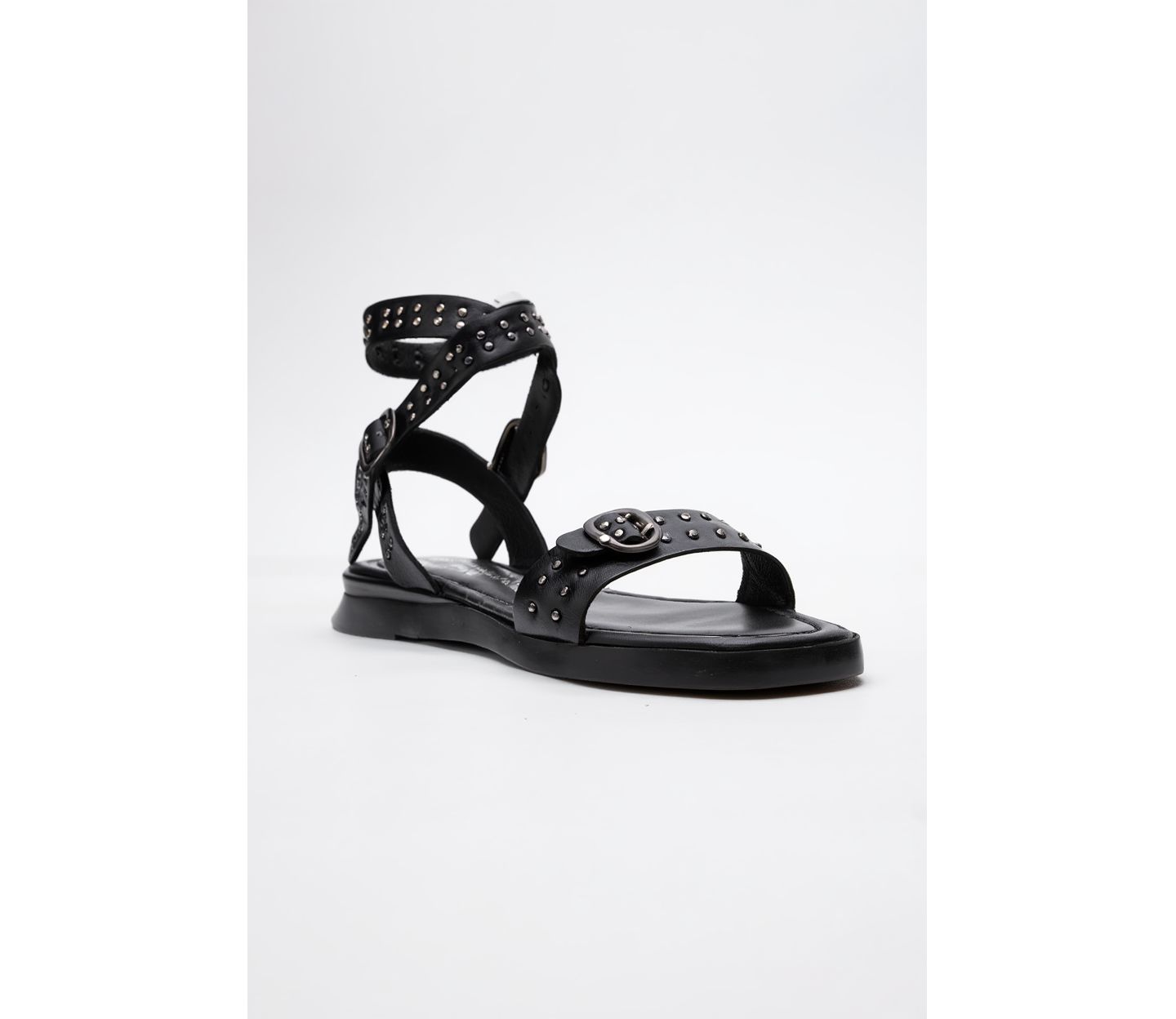 Женские сандалии Forever & Always Shoes Carril Leather, цвет: Чёрный кожаный — фото 1