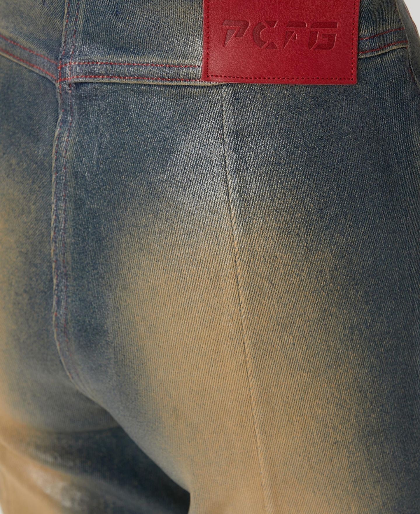 Женские брюки PCFG Cotton Coated Flare, цвет: Синий — фото 4