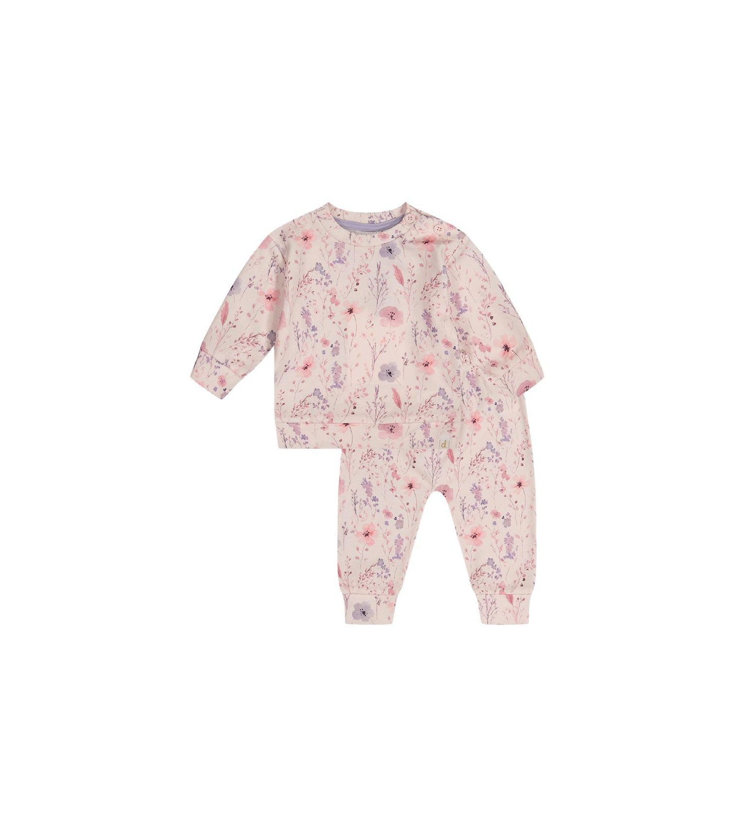 Baby Girls Cotton Pants and Top Set Printed Flowers