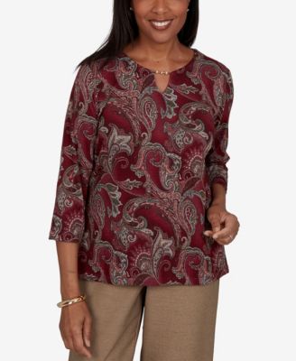 Women's Union Square Paisley Scroll Melange Knit Top