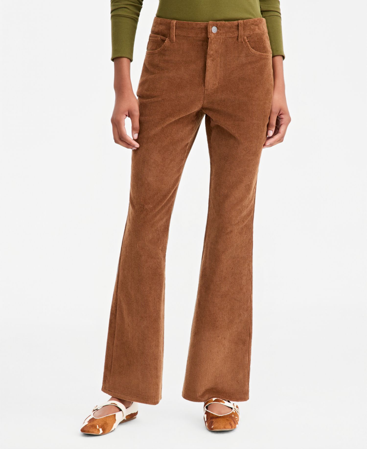 Petite Corduroy Flare Pants